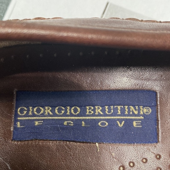 Giorgio Brutini Brown Leather Le Glove Duane Kiltie Tassel Slip On Loafers Sz 10 - Picture 8 of 8